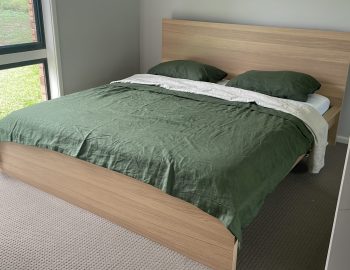 King,Size,Bed,Frame,With,Mattress,From,Ikea,,With,Green